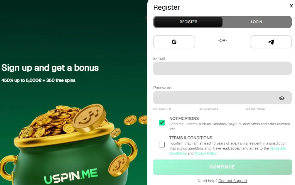 Registreren bij Uspin Casino — Jouw Account in 3 Eenvoudige Stappen