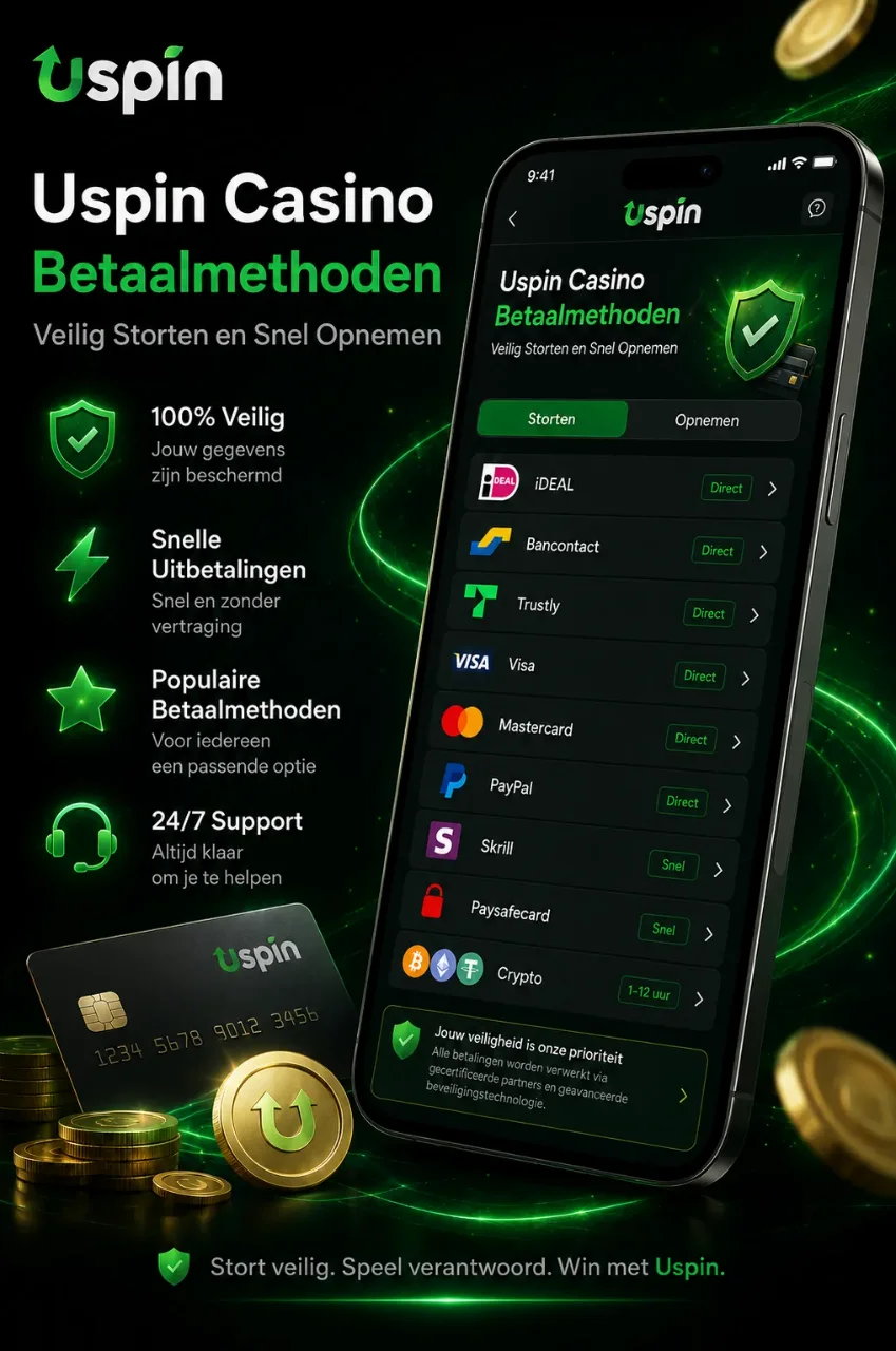 Uspin Casino Betaalmethoden — Veilig Storten en Snel Opnemen